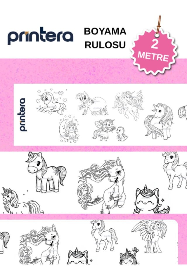 | Unicorn Boyama Rulosu - Eğitici ve Eğlenceli