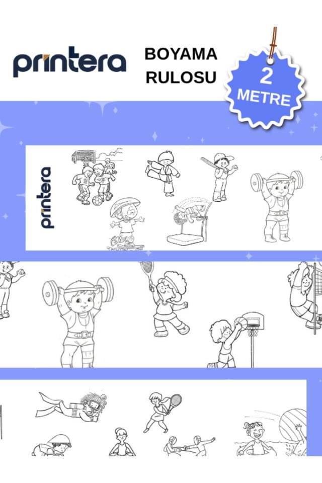 Spor Branşları Rulo Boyama Seti